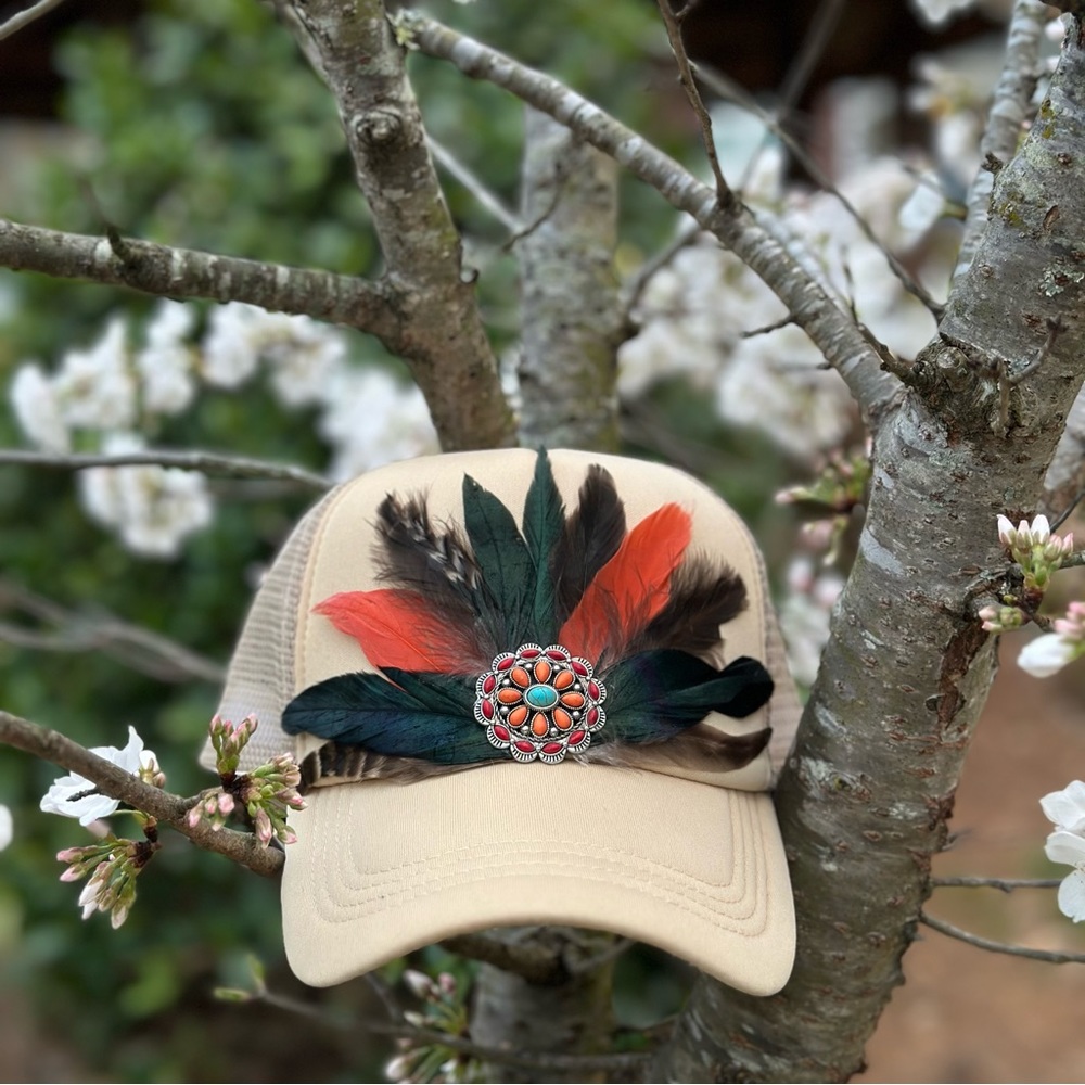 Feather Trucker Hat!